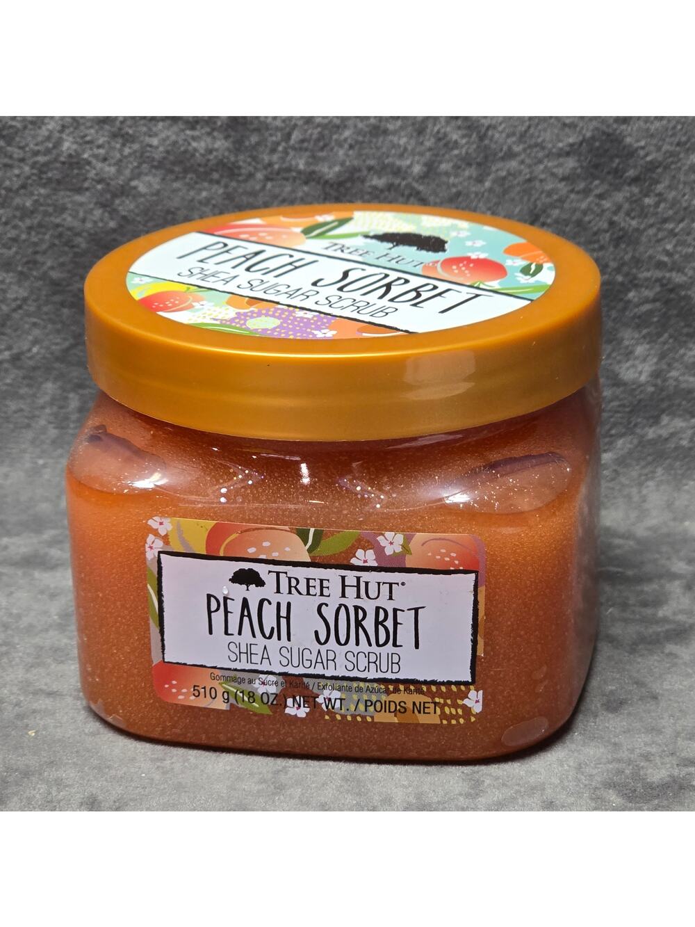 TREE HUT Peach Sorbet Shea Sugar Scrub 18 oz | Exfoliating Body Care